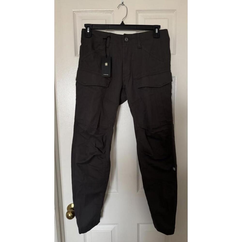 G-STAR RAW Men’s 29x30 Cargo 3D Regular Tapered Twill Pants Raven Dark Grey
